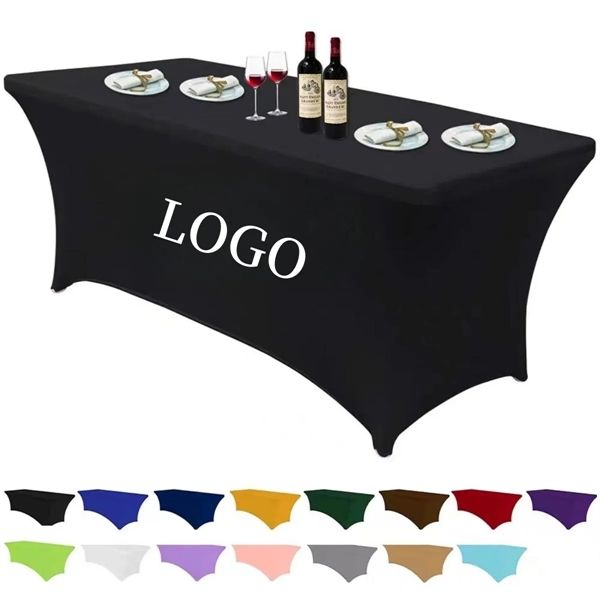 Wrinkle Resistant Stretch Table Cover For Event & Banquet(555016851)
